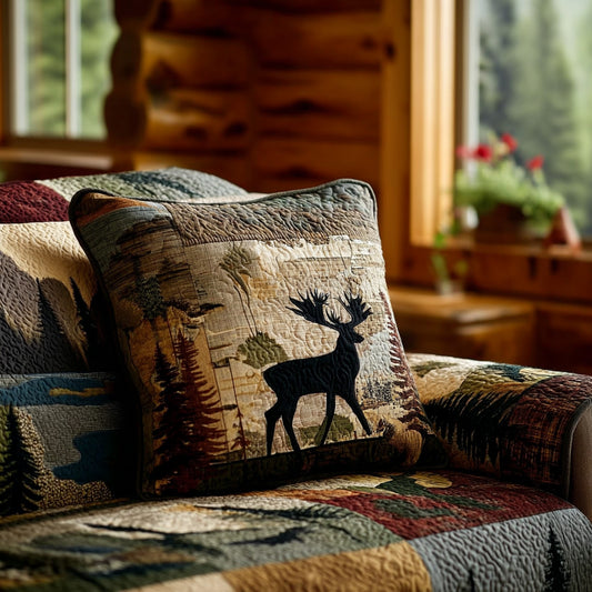 Mountain River Elk Quilted Pillow Case NCU0LDH281